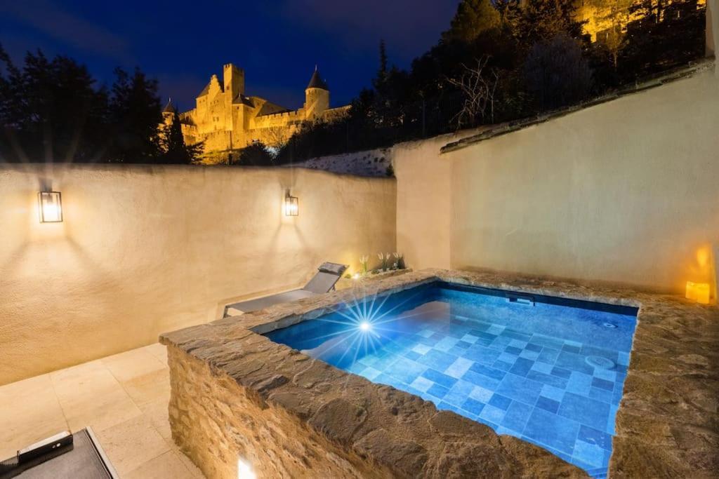 Longue Vie A La Reine - Piscine - Chateau Carcassonne Dış mekan fotoğraf